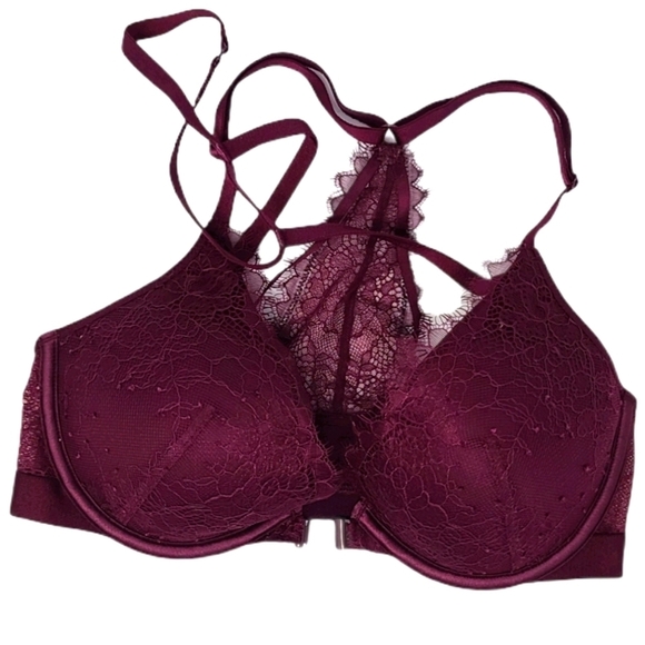 Victoria's Secret Velvet Very Sexy Plunge 32D Purp - Picture 1 of 5